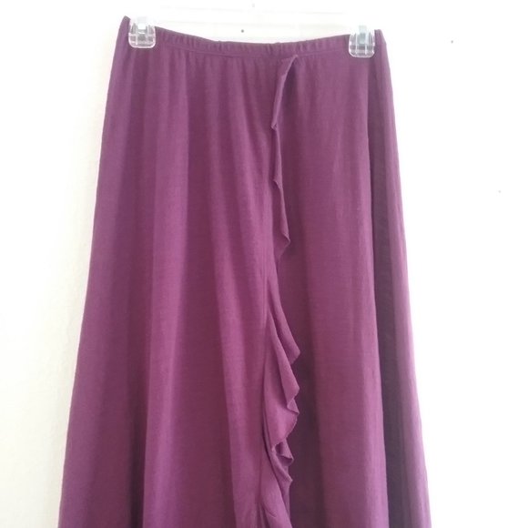 Free People Beach Faux Wrap Ruffle Flounce Maxi Skirt/Dress - Picture 3 of 16